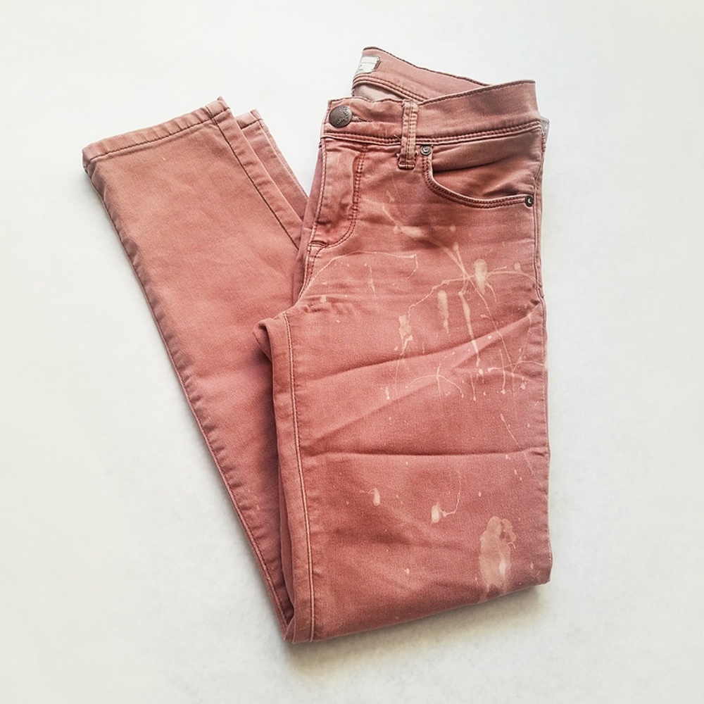 Free People Splatter Jeans Pink Size 27 - Picture 4 of 5